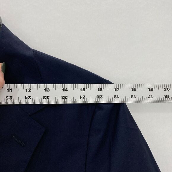 J.Crew Kenmare Suit Jacket Blazer Mens 34S Blue Wool Loro Piana 2 Button Formal - Picture 15 of 16